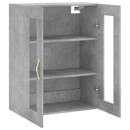 vidaXL Wall Mounted Cabinet Concrete Grey 69,5x34x90 cm