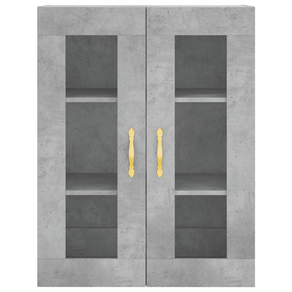 vidaXL Wall Mounted Cabinet Concrete Grey 69,5x34x90 cm