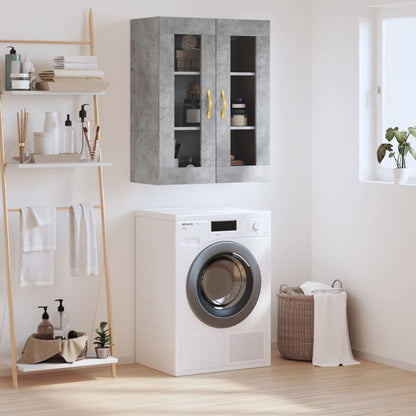 vidaXL Wall Mounted Cabinet Concrete Grey 69,5x34x90 cm
