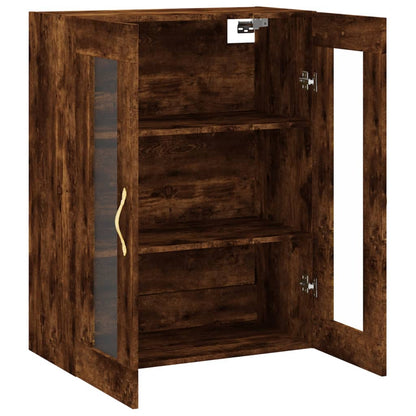 vidaXL Wall Mounted Cabinet Smoked Oak 69,5x34x90 cm