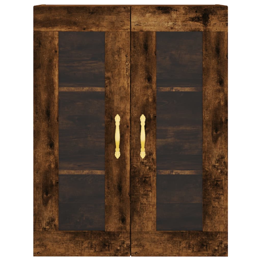 vidaXL Wall Mounted Cabinet Smoked Oak 69,5x34x90 cm