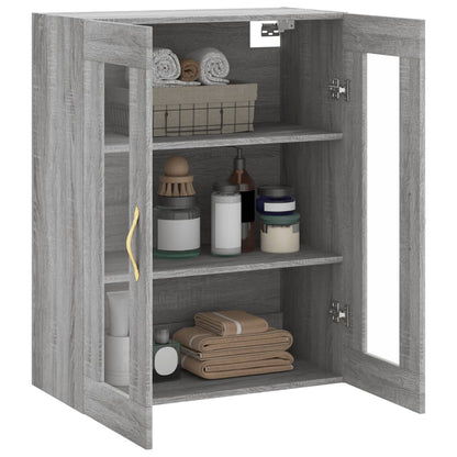 vidaXL Wall Mounted Cabinet Grey Sonoma 69,5x34x90 cm