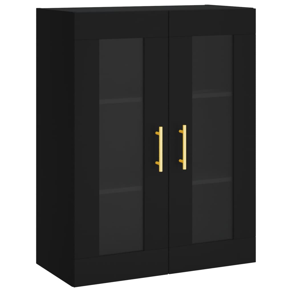 vidaXL Wall Mounted Cabinet Black 69,5x34x90 cm