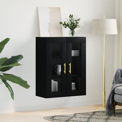 vidaXL Wall Mounted Cabinet Black 69,5x34x90 cm