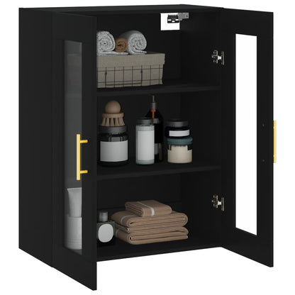 vidaXL Wall Mounted Cabinet Black 69,5x34x90 cm