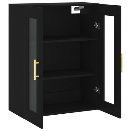 vidaXL Wall Mounted Cabinet Black 69,5x34x90 cm