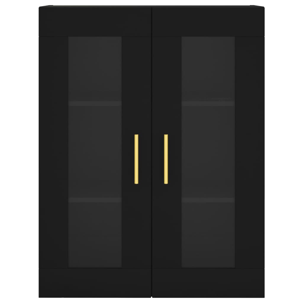 vidaXL Wall Mounted Cabinet Black 69,5x34x90 cm