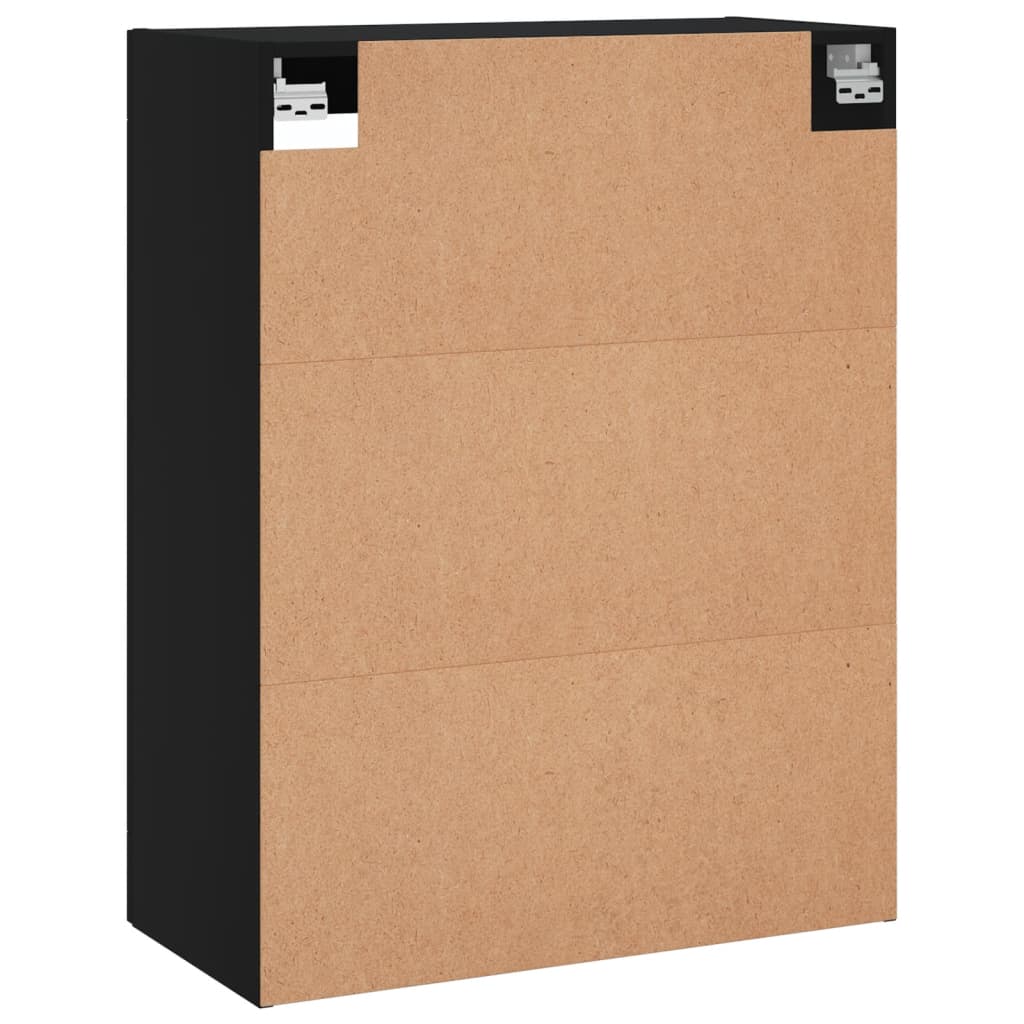 vidaXL Wall Mounted Cabinet Black 69,5x34x90 cm