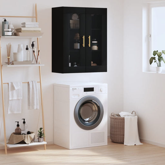 vidaXL Wall Mounted Cabinet Black 69,5x34x90 cm