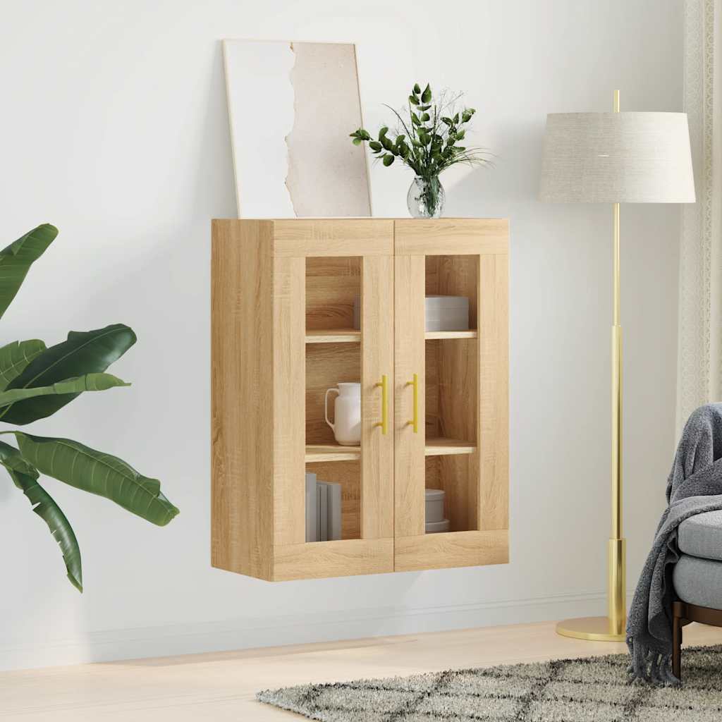 vidaXL Wall Mounted Cabinet Sonoma Oak 69.5x34x90 cm
