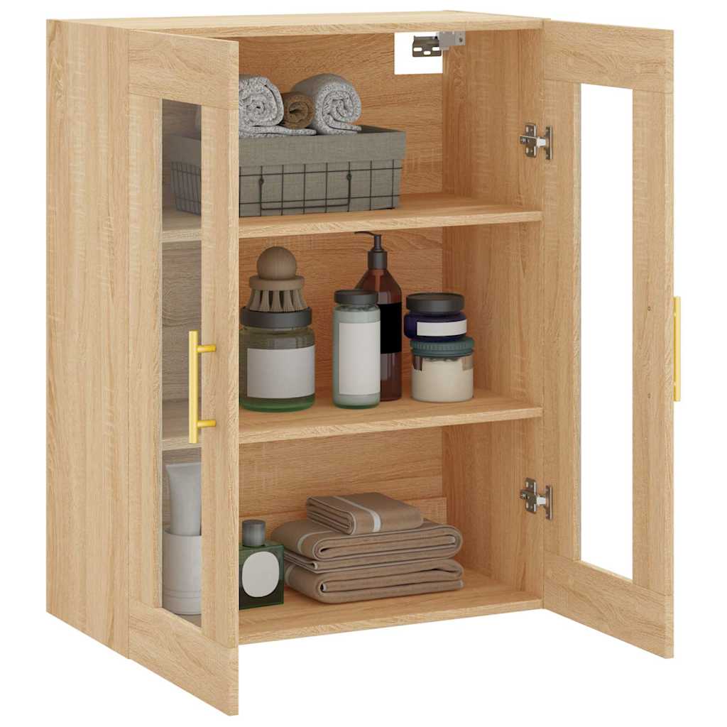 vidaXL Wall Mounted Cabinet Sonoma Oak 69,5x34x90 cm