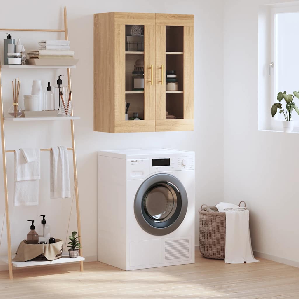 vidaXL Wall Mounted Cabinet Sonoma Oak 69.5x34x90 cm