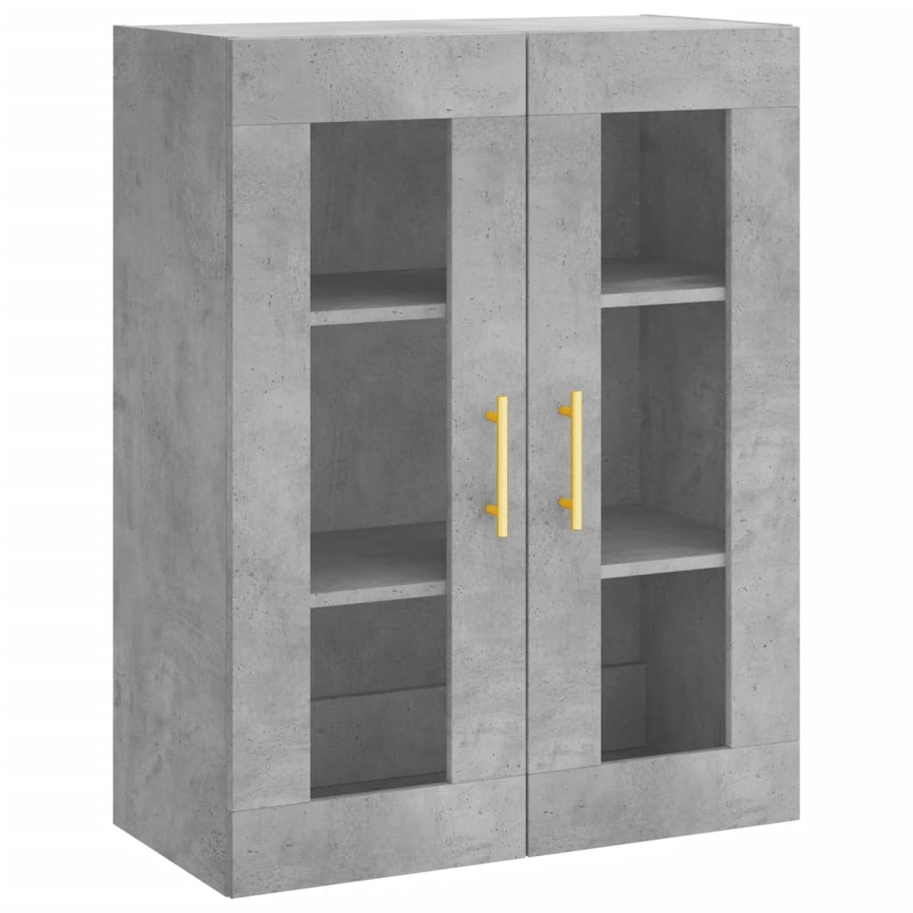vidaXL Wall Mounted Cabinet Concrete Grey 69,5x34x90 cm