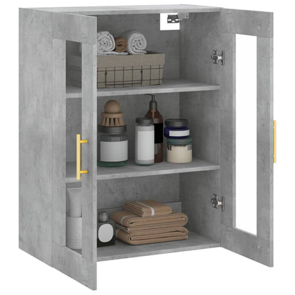 vidaXL Wall Mounted Cabinet Concrete Grey 69,5x34x90 cm