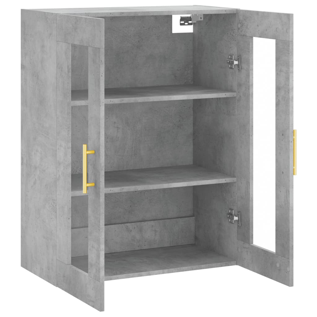 vidaXL Wall Mounted Cabinet Concrete Grey 69,5x34x90 cm