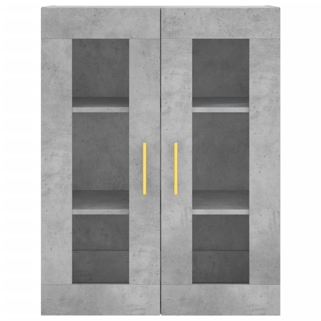 vidaXL Wall Mounted Cabinet Concrete Grey 69,5x34x90 cm