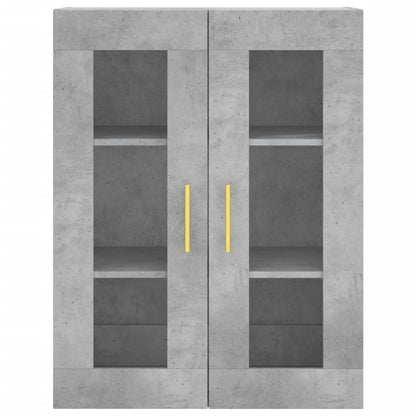 vidaXL Wall Mounted Cabinet Concrete Grey 69,5x34x90 cm