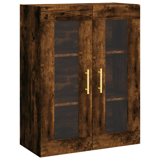 vidaXL Wall Mounted Cabinet Smoked Oak 69,5x34x90 cm
