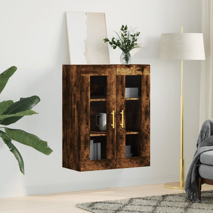 vidaXL Wall Mounted Cabinet Smoked Oak 69,5x34x90 cm