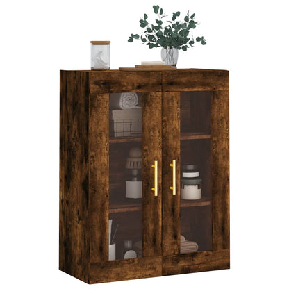 vidaXL Wall Mounted Cabinet Smoked Oak 69,5x34x90 cm