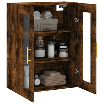 vidaXL Wall Mounted Cabinet Smoked Oak 69,5x34x90 cm