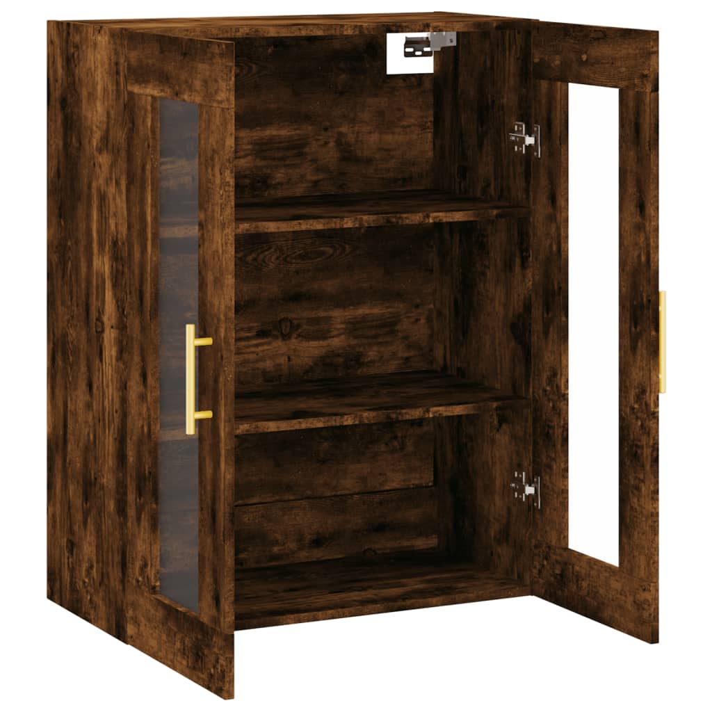 vidaXL Wall Mounted Cabinet Smoked Oak 69,5x34x90 cm
