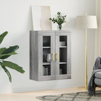 vidaXL Wall Mounted Cabinet Grey Sonoma 69,5x34x90 cm