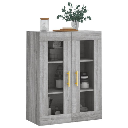 vidaXL Wall Mounted Cabinet Grey Sonoma 69,5x34x90 cm