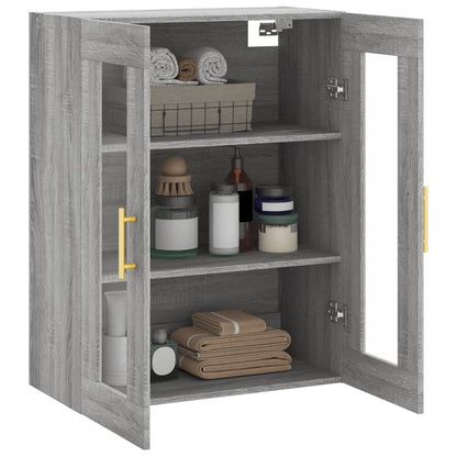 vidaXL Wall Mounted Cabinet Grey Sonoma 69,5x34x90 cm