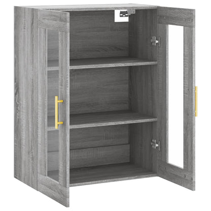 vidaXL Wall Mounted Cabinet Grey Sonoma 69,5x34x90 cm
