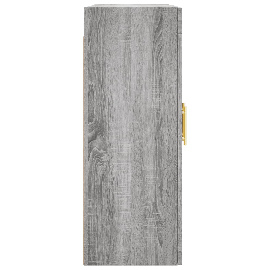 vidaXL Wall Mounted Cabinet Grey Sonoma 69,5x34x90 cm