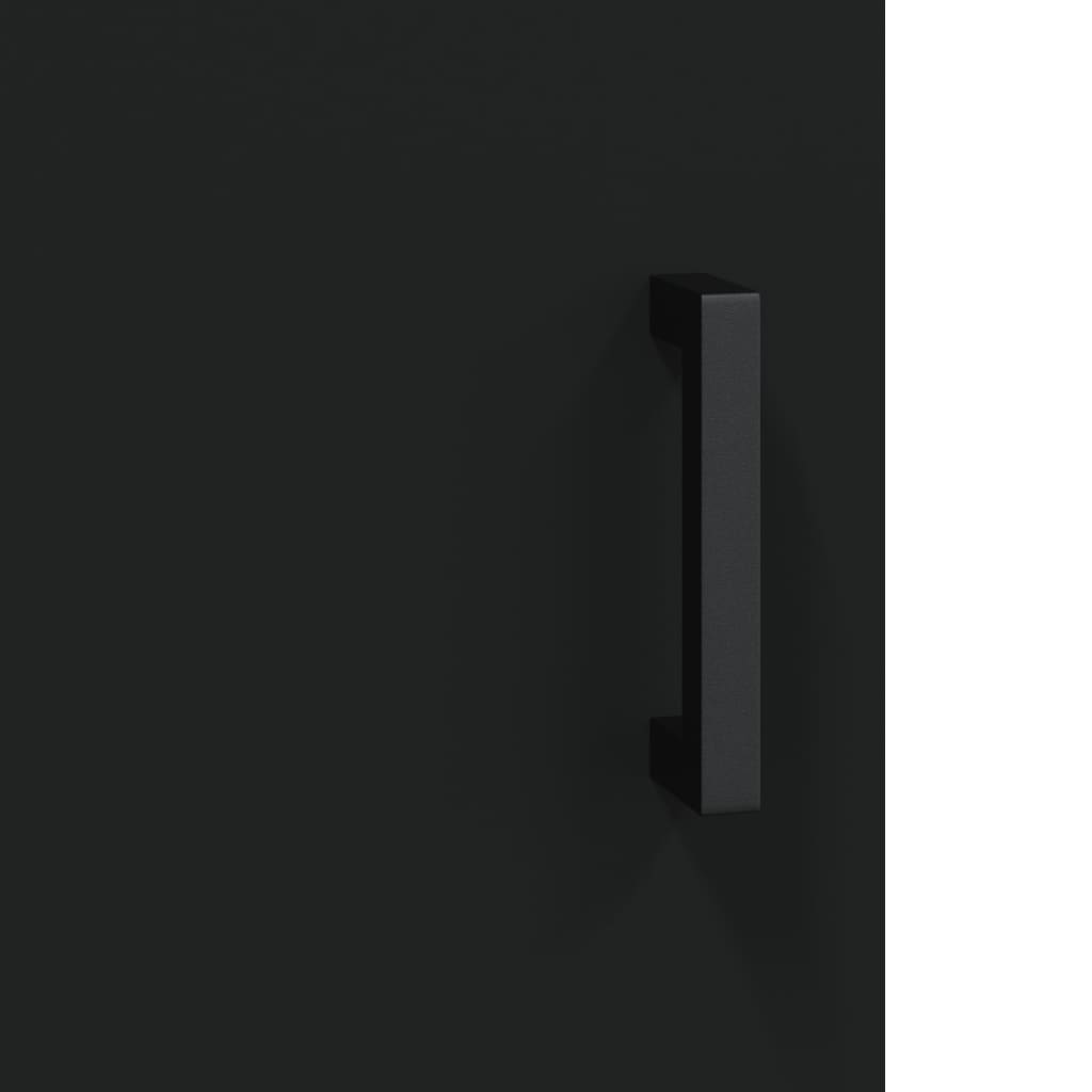 vidaXL Wall Mounted Cabinet Black 69.5x34x90 cm