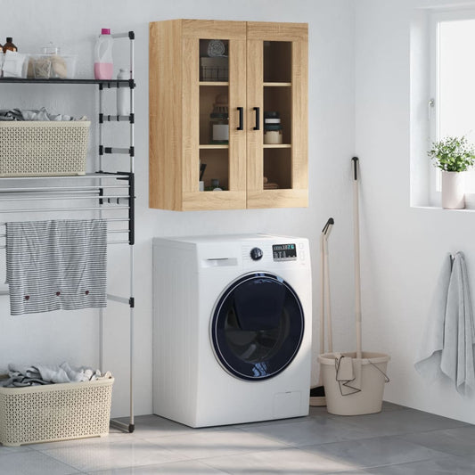 vidaXL Wall Mounted Cabinet Sonoma Oak 69,5x34x90 cm