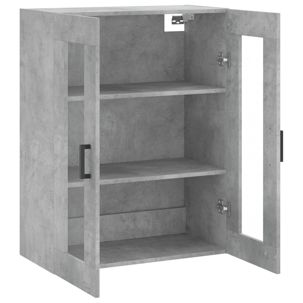 vidaXL Wall Mounted Cabinet Concrete Grey 69,5x34x90 cm