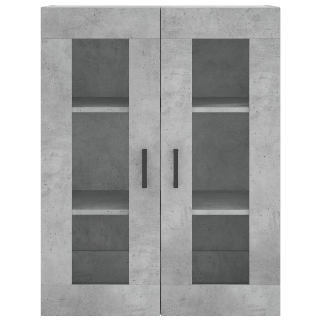 vidaXL Wall Mounted Cabinet Concrete Grey 69,5x34x90 cm
