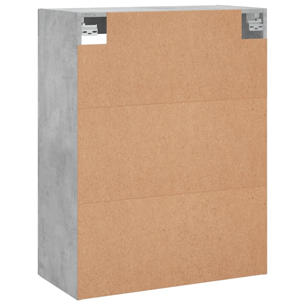 vidaXL Wall Mounted Cabinet Concrete Grey 69,5x34x90 cm