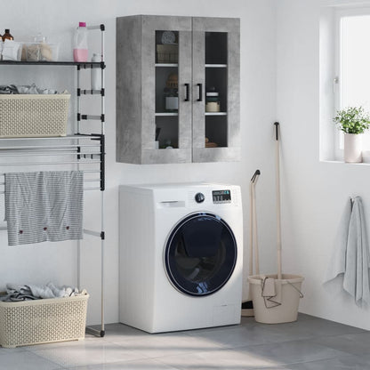 vidaXL Wall Mounted Cabinet Concrete Grey 69,5x34x90 cm