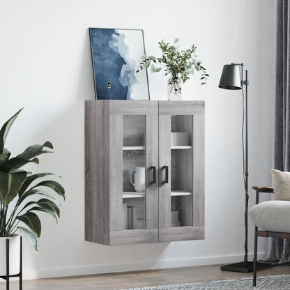 vidaXL Wall Mounted Cabinet Grey Sonoma 69.5x34x90 cm