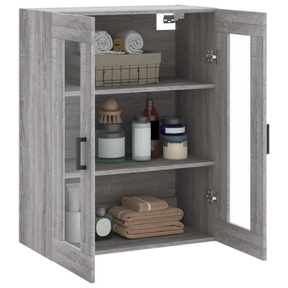 vidaXL Wall Mounted Cabinet Grey Sonoma 69,5x34x90 cm