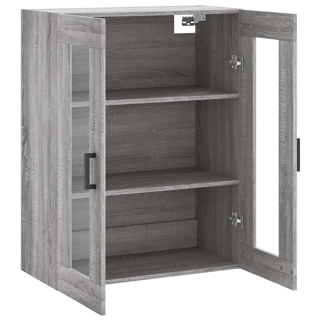 vidaXL Wall Mounted Cabinet Grey Sonoma 69,5x34x90 cm