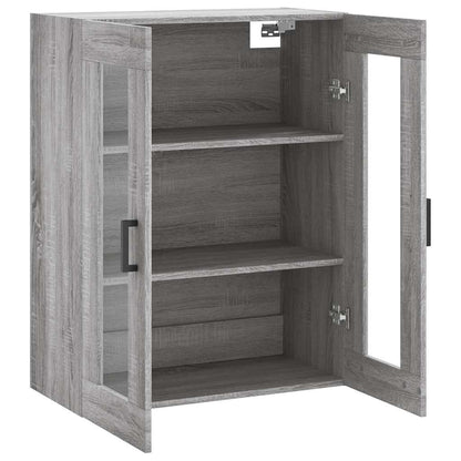 vidaXL Wall Mounted Cabinet Grey Sonoma 69,5x34x90 cm