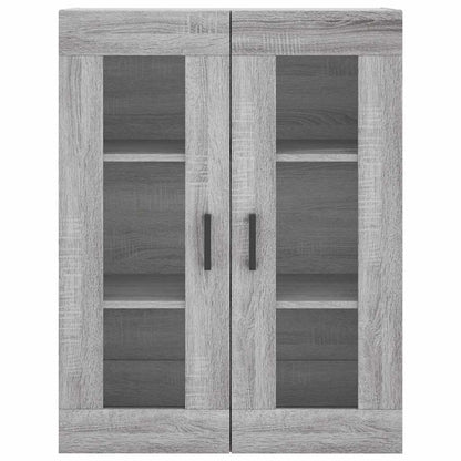 vidaXL Wall Mounted Cabinet Grey Sonoma 69,5x34x90 cm
