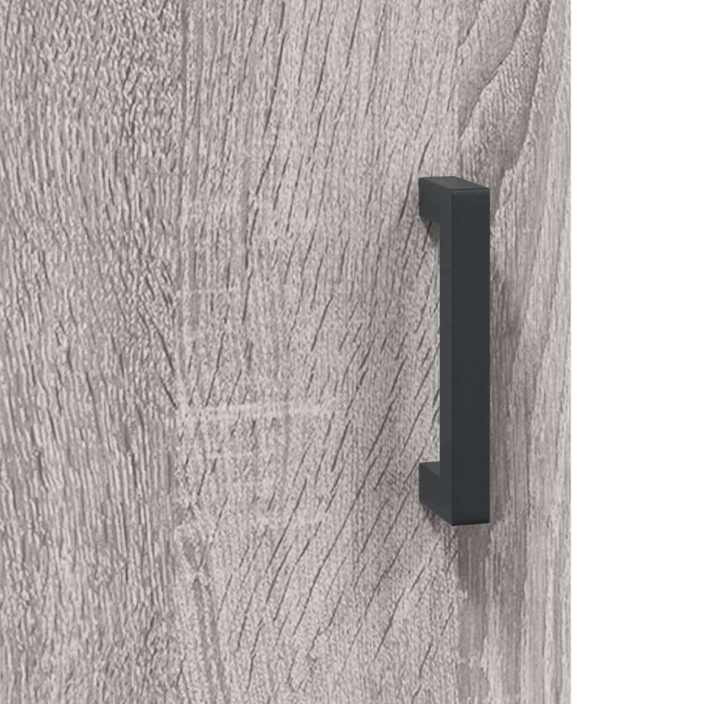 vidaXL Wall Mounted Cabinet Grey Sonoma 69.5x34x90 cm