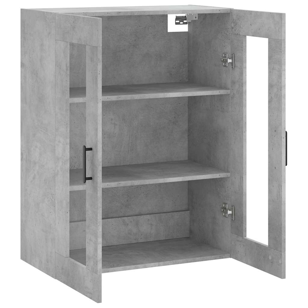 vidaXL Wall Mounted Cabinet Concrete Grey 69,5x34x90 cm