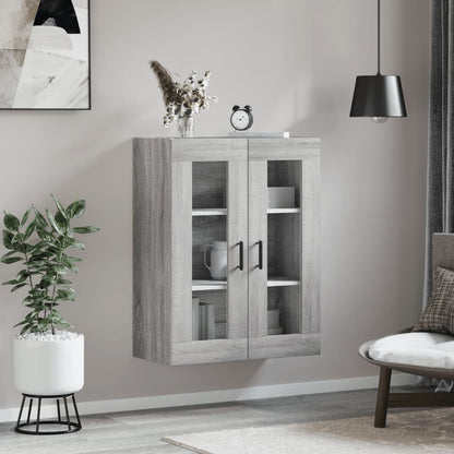 vidaXL Wall Mounted Cabinet Grey Sonoma 69,5x34x90 cm
