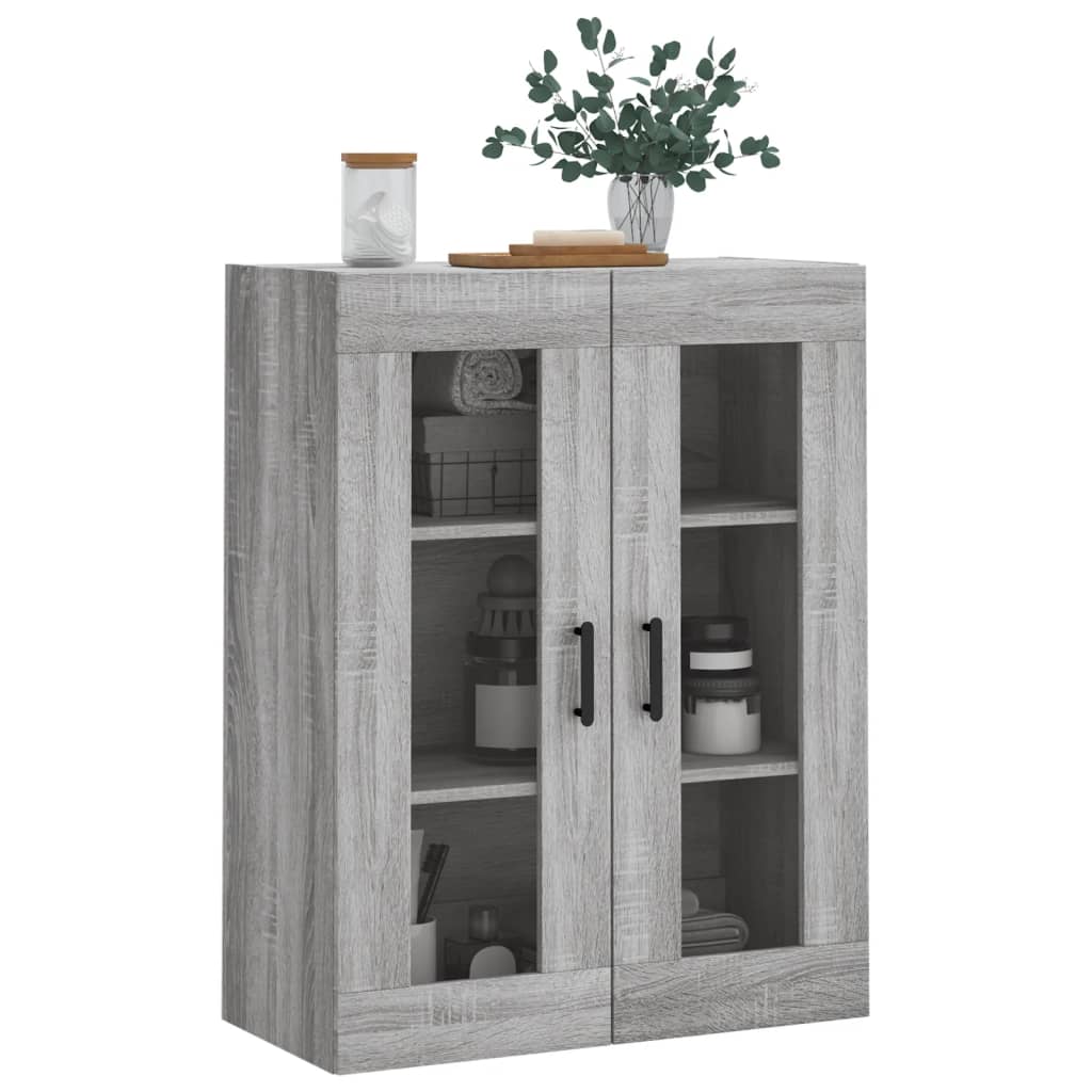 vidaXL Wall Mounted Cabinet Grey Sonoma 69,5x34x90 cm