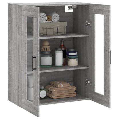 vidaXL Wall Mounted Cabinet Grey Sonoma 69,5x34x90 cm
