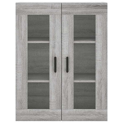 vidaXL Wall Mounted Cabinet Grey Sonoma 69,5x34x90 cm