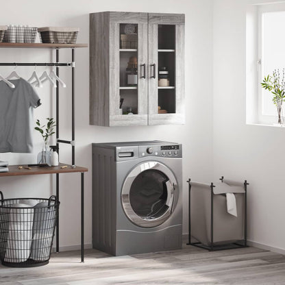 vidaXL Wall Mounted Cabinet Grey Sonoma 69,5x34x90 cm