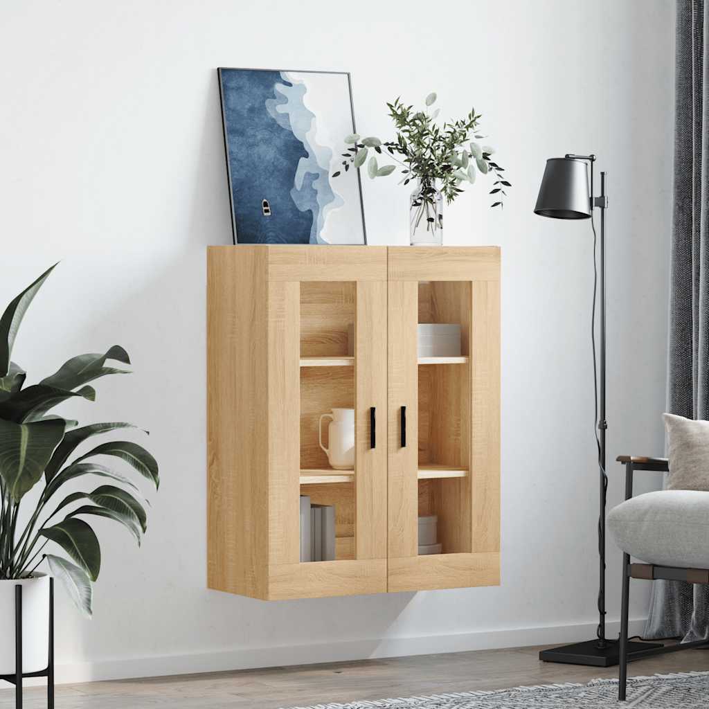 vidaXL Wall Mounted Cabinet Sonoma Oak 69,5x34x90 cm